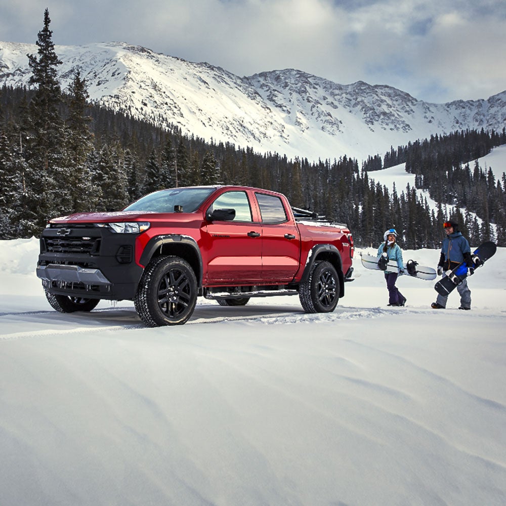 Chevrolet truck in the snow